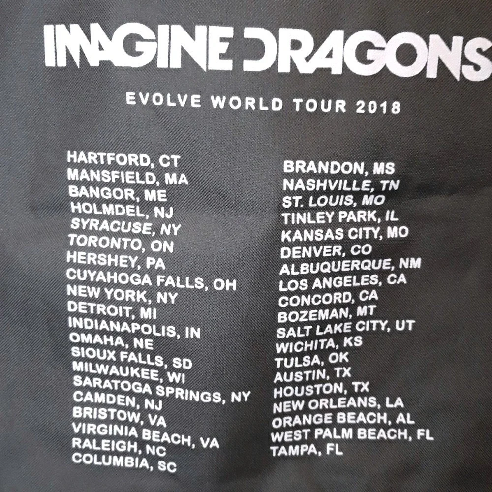 Imagine Dragons 2018 Evolve Tour Tote‎ Bag Graphic Merch